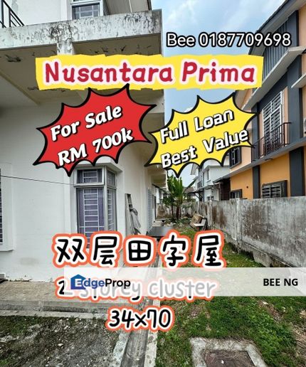 Taman Nusantara Prima Gelang Patah 2nd link Full Loan 2 Storey Cluster Best Value   , Johor, Gelang Patah