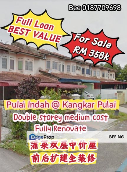 Taman Pulai Indah 2 Storey Medium Cost Fully Renovate Fully Extend Best Deal Full Loan , Johor, Kangkar Pulai