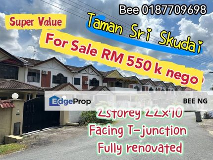 Taman Sri Skudai Jalan Gangsa 2 Storey Terrace 22x70 Fully Renovated Good Condition, Johor, Skudai