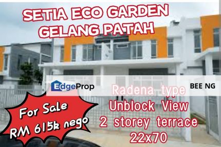 Setia Eco Garden Gelang Patah 2 Storey Terrace Radena Unblock Lowest , Johor, Gelang Patah