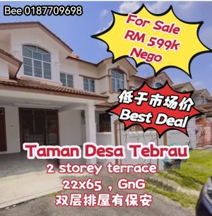 Desa Tebrau Johor Jaya Taman Gaya 2 storey 22x65 Best Deal Hot Location ...