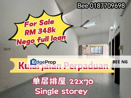 Kulai Jalan Perpaduan Single Storey 22x70 Full Loan 22x70 Good Location , Johor, Kulai