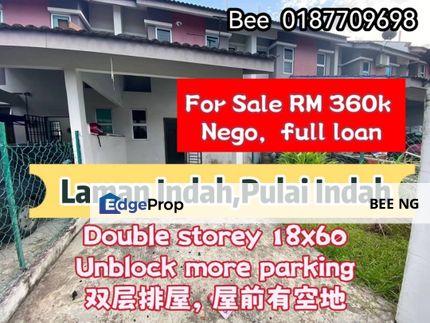 Taman Laman Indah Nearby Pulai Indah Pulai Mutiara 2 storey terrace medium cost full loan cash out  , Johor, Kangkar Pulai