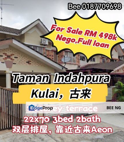 Kulai Bandar Indahpura Jalan Teratai Nearby Aeon 2 storey terrace 22x70 full loan nego , Johor, Kulai