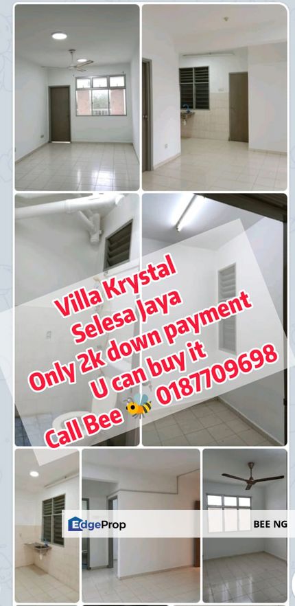 Villa Krystal apartment best deals full loan  , Johor, Skudai