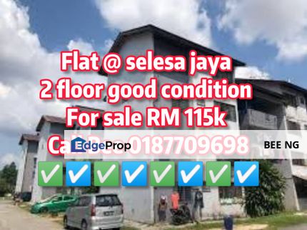 Flat @ selesa jaya full loan 2nd floor renovated., Johor, Skudai