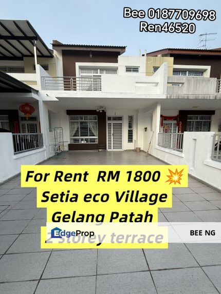 Setia Eco Village Gelang Patah 2 storey good condition for rent, Johor, Gelang Patah