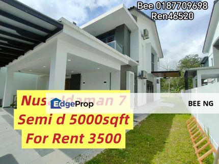 Nusa Idaman 7 Nusajaya 2 storey Semi D for rent , Johor, Nusajaya