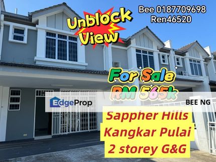 Sappher Hills @ kangkar Pulai G&G Unblock 2 storey 22x70 for sale , Johor, Kangkar Pulai