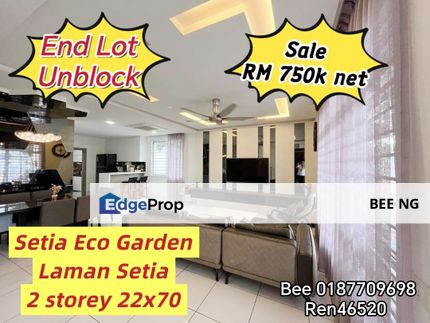 Setia Eco Village Gelang Patah Unblock End Lot 2 storey 22x70 Fully Renovate , Johor, Gelang Patah