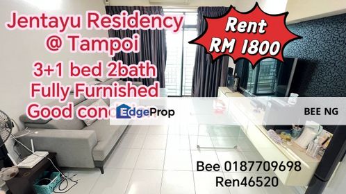 Jentayu Residency @ Tampoi 3bed fully furnished for rent , Johor, Tampoi