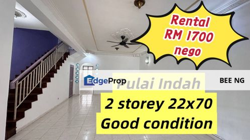 Pulai Indah good condition 2 storey for rent , Johor, Kangkar Pulai