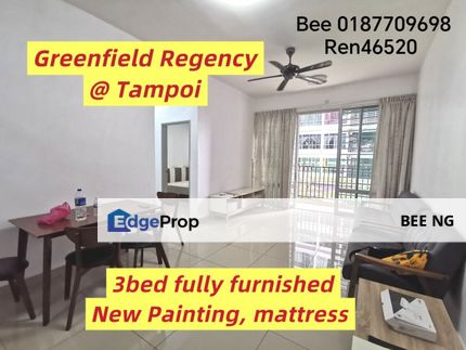 Greenfield Regency @ Tampoi 3bed fully furnished for rent , Johor, Tampoi