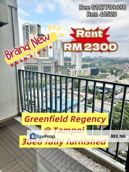 Greenfield Regency @ Tampoi 3bed fully furnished for rent, Johor, Tampoi