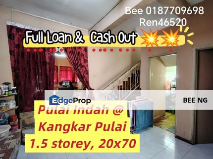 Taman Pulai Indah Full Loan & Cash Out 1.5 storey terrace for sale , Johor, Kangkar Pulai