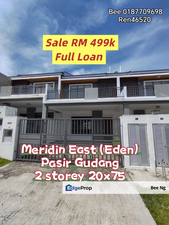 Merdini East Greenway @ pasir gudang Full Loan 2 storey 20x75 , Johor, Pasir Gudang