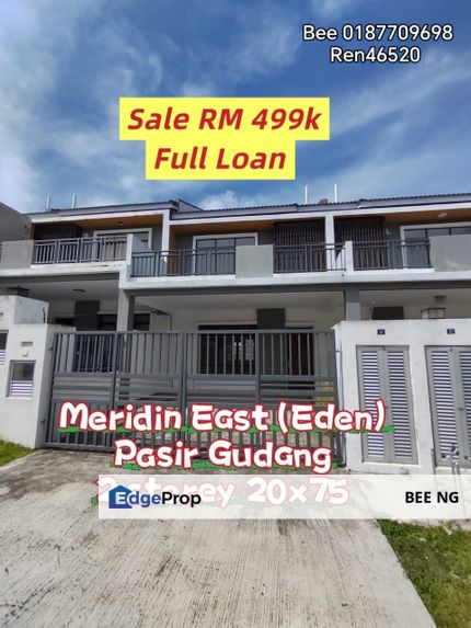 Merdini East Greenway @ pasir gudang Full Loan 2 storey 20x75 , Johor, Pasir Gudang