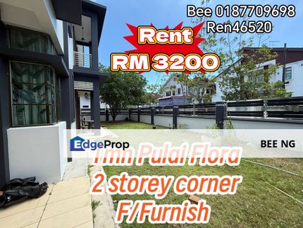 Pulai Flora,UTM , Skudai,Taman Universiti 2 storey corner fully furnished gng for rent, Johor, Skudai