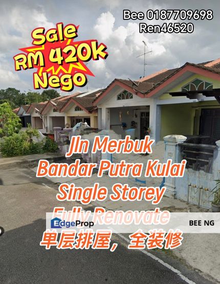 IOI Bandar Putra Kulai @ Jalan Merbuk Renovated Unblock View Single Storey for sale , Johor, Kulai