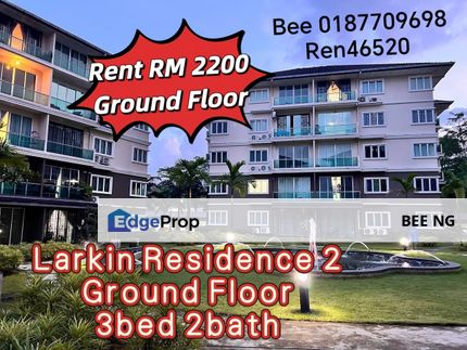 Larkin Residence 2 Ground Floor unblock for rent , Johor, Johor Bahru