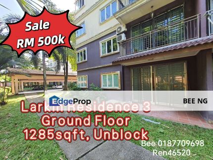 Larkin Residence 3 Ground Floor unblock for sale , Johor, Johor Bahru