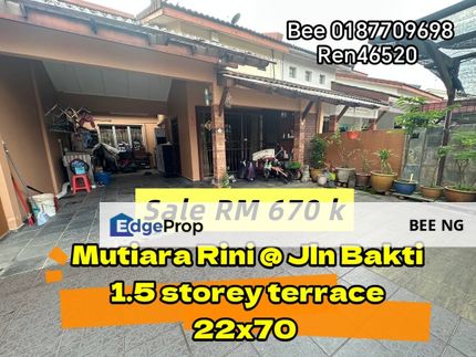 Mutiara Rini Jalan Bakti 1.5 storey terrace for sale , Johor, Skudai