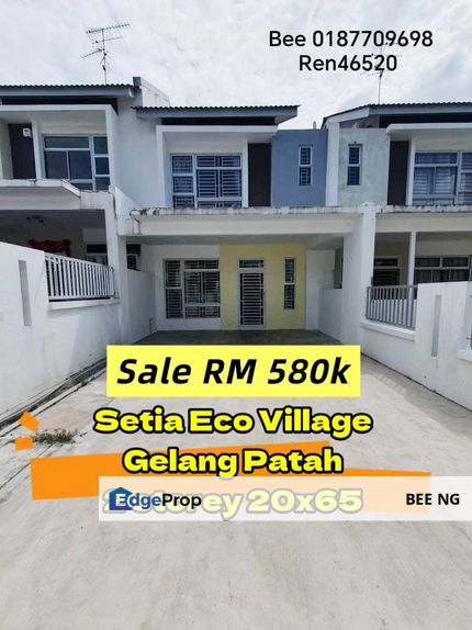 Setia Eco Village @ Gelang Patah 2 storey terrace 20x65 for sale , Johor, Gelang Patah