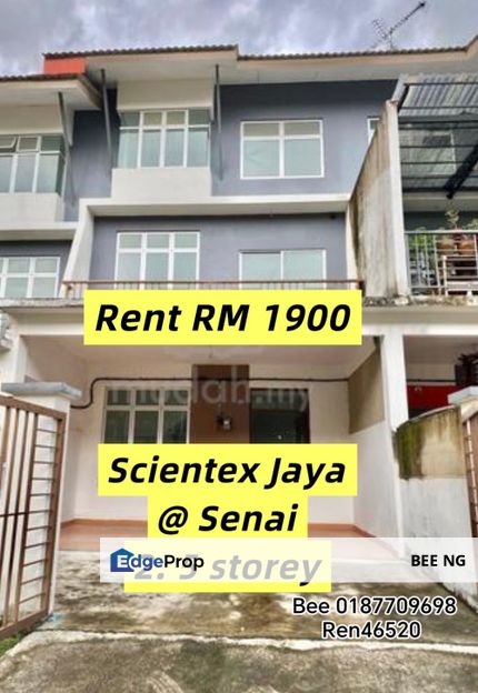 Scientex Jaya @ Senai 2.5 storey terrace house for Rent , Johor, Senai