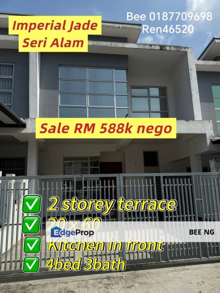 Imperial Jade @ Seri Alam 2 storey terrace for sale , Johor, Masai