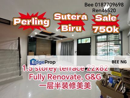 Sutera Biru @ Perling 1 5 storey terrace 22x82 fully renovate for sale , Johor, Johor Bahru