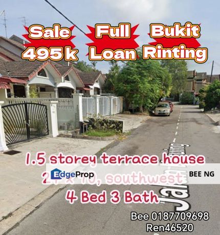 Taman Bukit Rinting Jalan Keruing 1.5 storey terrace 💥 Full Loan , Johor, Masai
