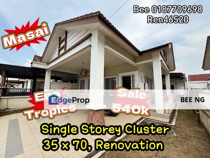 Eco Tropics Masai Jln Rambai Single Storey Cluster 35x70 Renovate for sale, Johor, Masai
