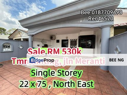 Taman Rinting Jalan Meranti Single Storey 22x75 good condition for sale , Johor, Masai