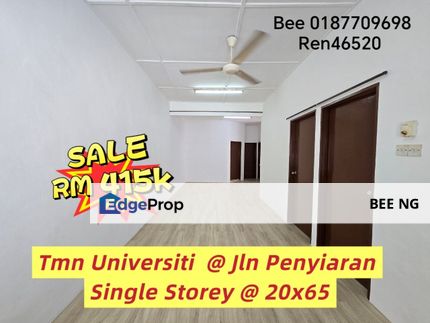 Taman Universiti @ Jalan Penyiaran Single storey full loan for sale, Johor, Skudai
