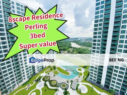 8scape Residence @ Perling Full Loan below market price 3bed for sale , Johor, Johor Bahru