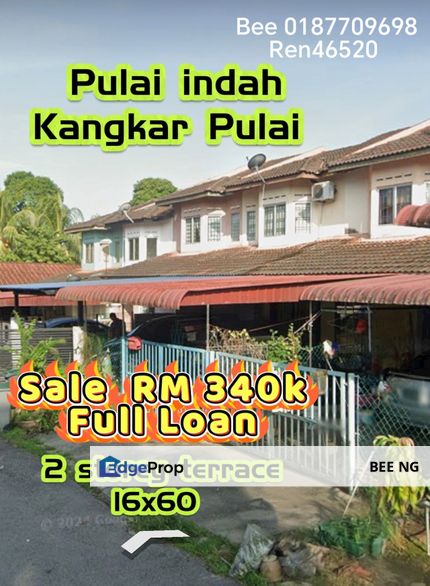 Pulai Indah @ Kangkar Pulai 2 storey Medium Cost Full Loan for sale , Johor, Kangkar Pulai