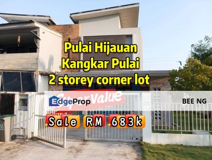 Taman Pulai Hijauan Jalan Penaga Corner 👍Renovate 2 storey terrace for sale , Johor, Kangkar Pulai
