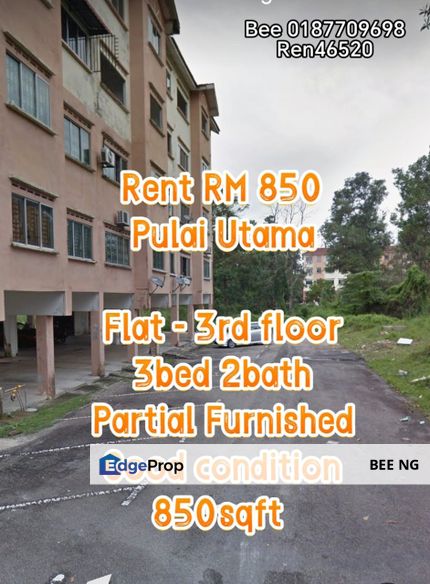 UTM Skudai @ Pulai Utama Taman Universiti Flat 850sqft Partial Furnish, Johor, Skudai