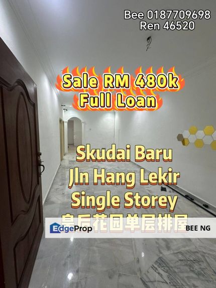 Skudai Baru @ jln Hang Lekir 💥 full loan 💥 Single storey for sale , Johor, Skudai