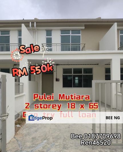 Pulai Mutiara Kangkar Pulai 2 storey terrace for sale Full Loan , Johor, Kangkar Pulai