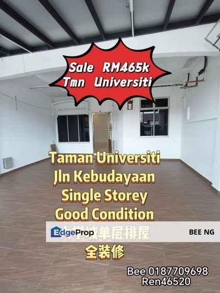 Taman Universiti Jalan Kebudayaan Single Storey fully renovate for sale , Johor, Skudai