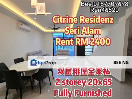 Citrine Residenz Seri Alam 2 storey fully furnished for Rent , Johor, Masai