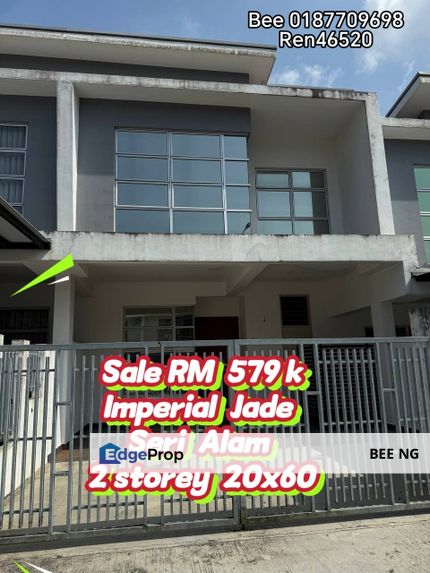 Imperial Jade Residenz @ Seri Alam 2 storey terrace Full Loan for sale , Johor, Masai