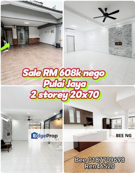 Pulai Jaya kangkar Pulai 2 storey 20x70 good condition for sale , Johor, Kangkar Pulai