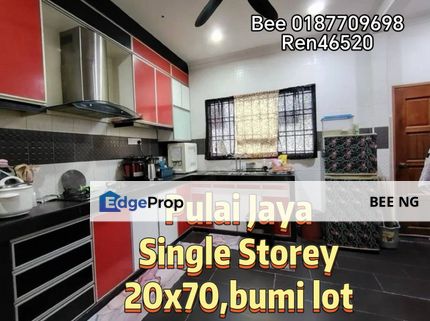 Pulai Jaya @ Kangkar Pulai single Storey Terrace House 20x70 for sale, Johor, Kangkar Pulai