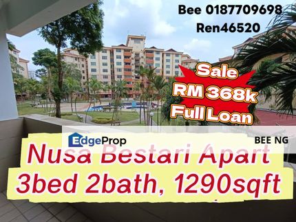 Nusa Bestari Apartment full loan for sale , Johor, Johor Bahru