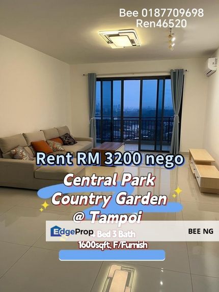 Country Garden Central Park @ Tampoi 4bed Fully Furnish for rent , Johor, Johor Bahru