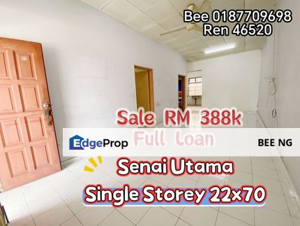 Senai Utama Single Storey Terrace 22x70 Full Loan super value ❗❗, Johor, Senai