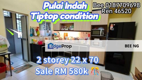 Pulai Indah 2 storey terrace tiptop condition super value for sale , Johor, Kangkar Pulai
