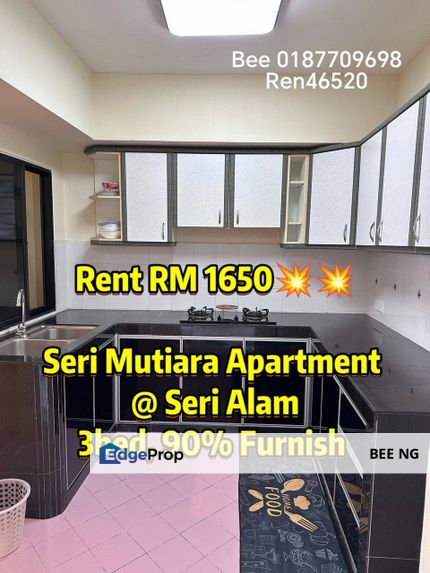 Seri Mutiara Apartment Masai 3bed good condition for Rent , Johor, Masai